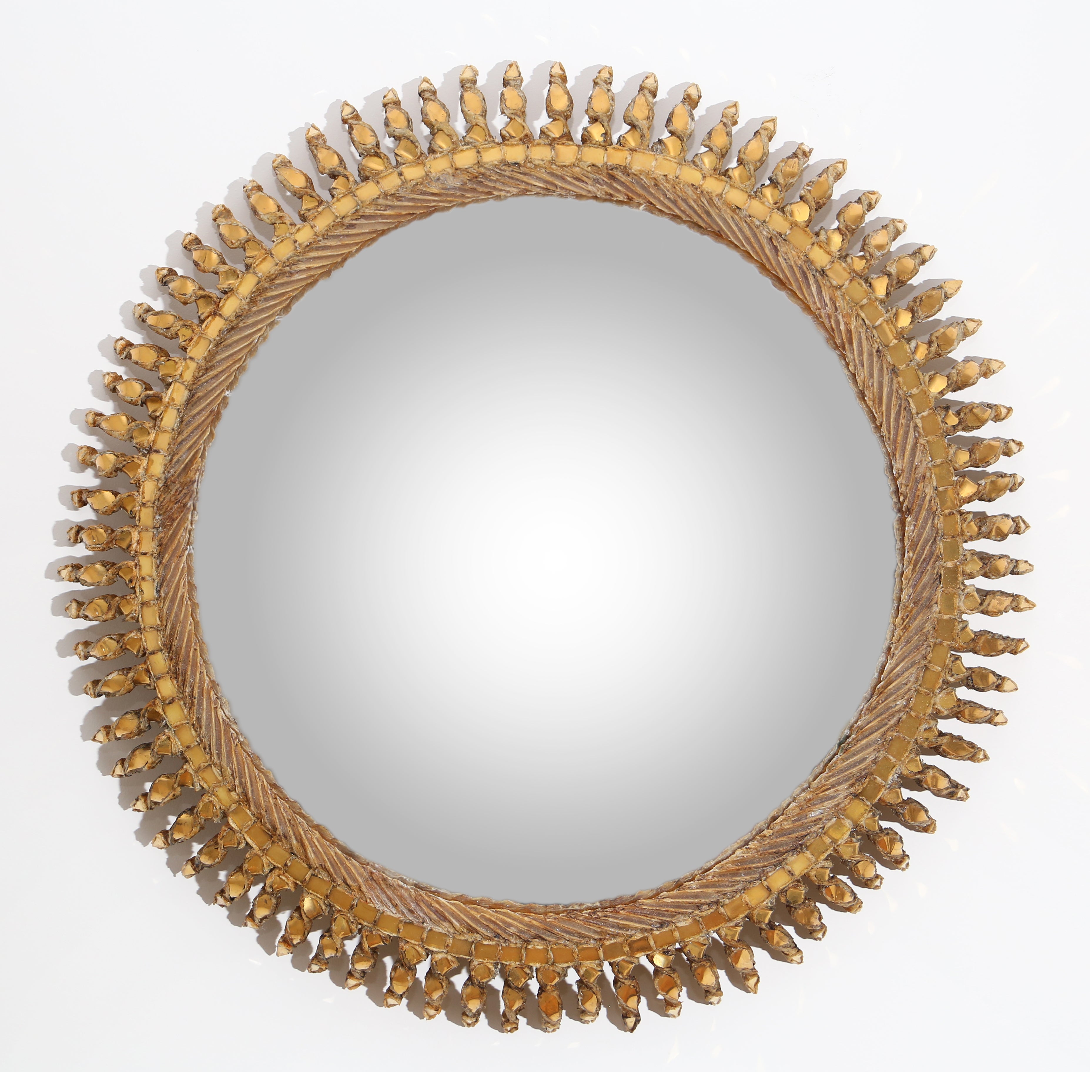 Line Vautrin 'Twisted Sun Mirror' in Talosel aus den 50er Jahren  im Angebot