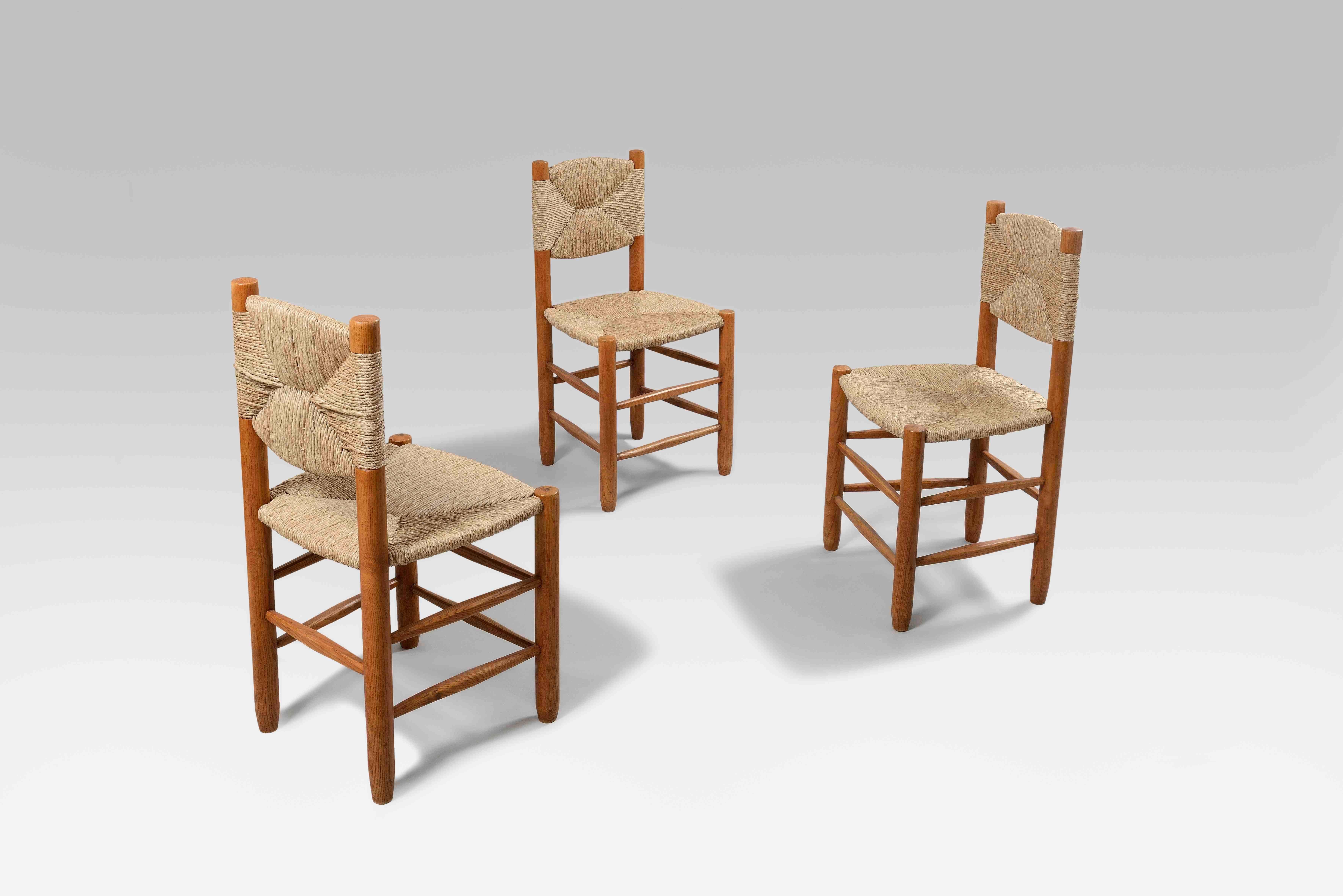 Modern Dining Table and Eight Chairs by Charlotte Perriand, circa 1950