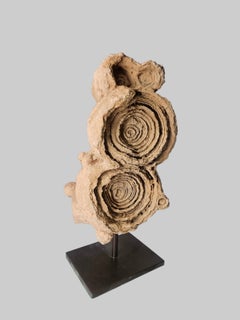 Scultura naturale pseudostromatolitica marocchina su base in acciaio personalizzata — 12,5 pollici