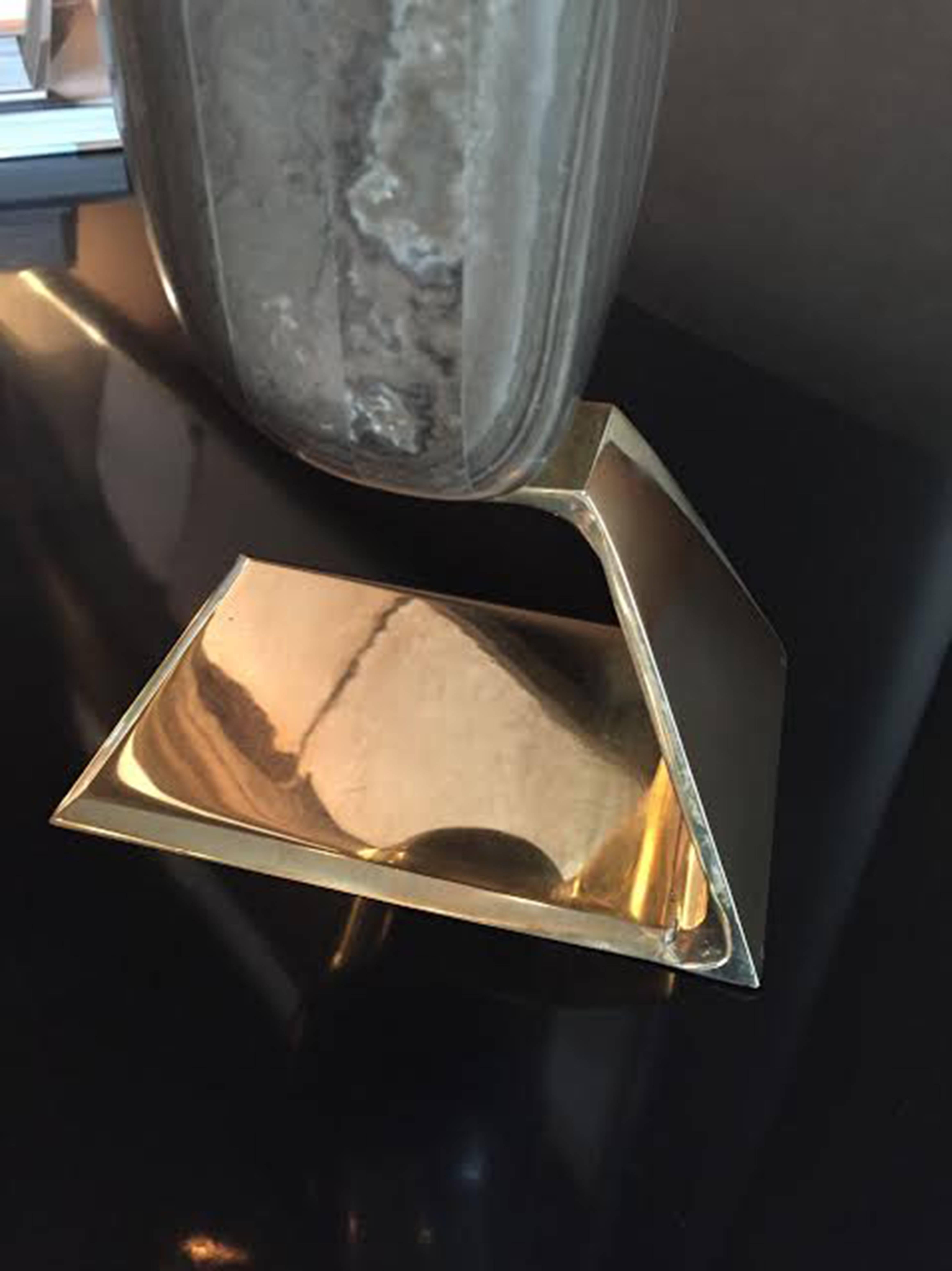Candll Brass Candelabra by Julien Aubin In Excellent Condition For Sale In Paris, FR