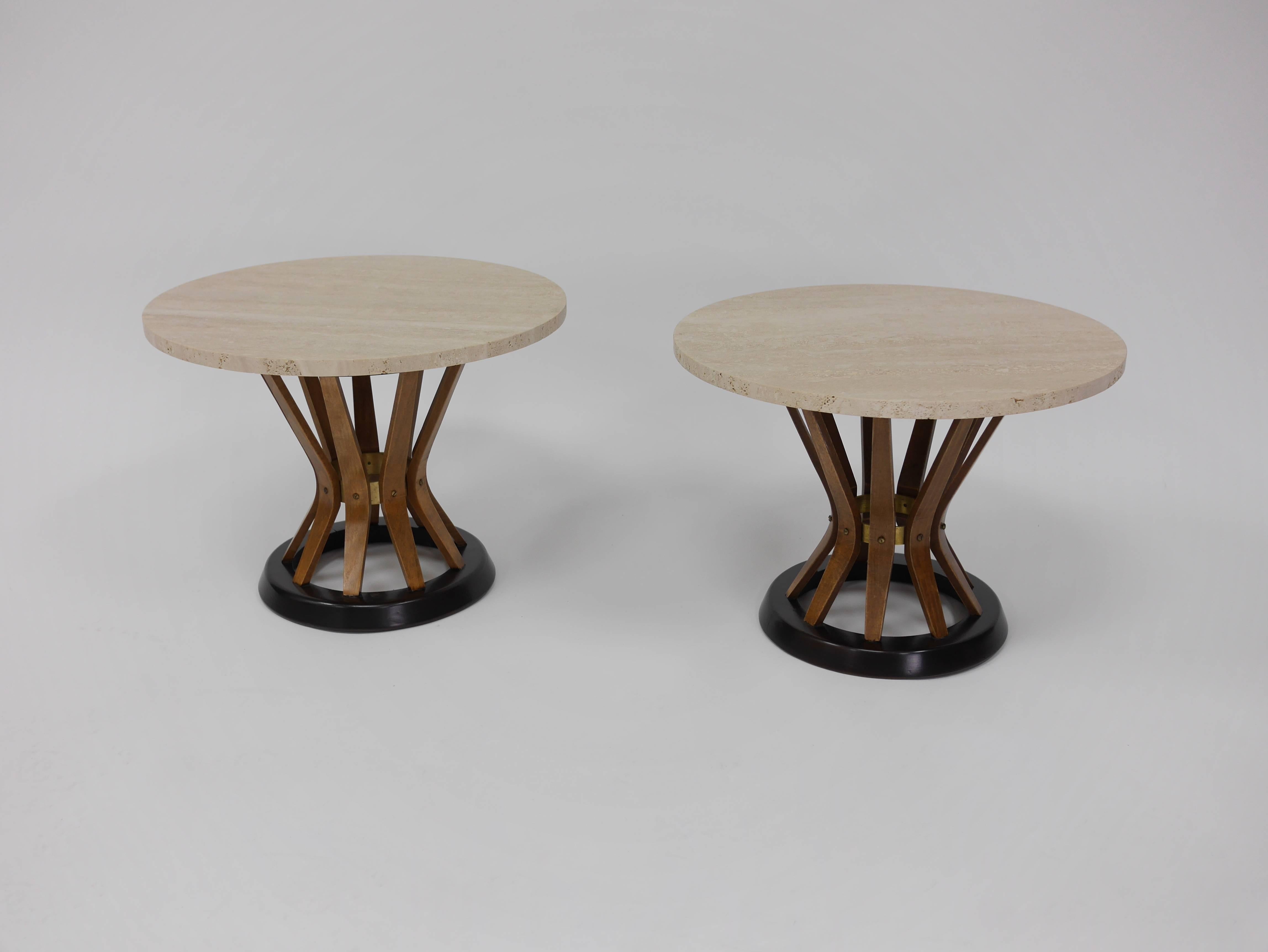 Pair of Sheaf of Wheat Side Tables by Edward Wormley for Dunbar In Excellent Condition For Sale In Hadley, MA