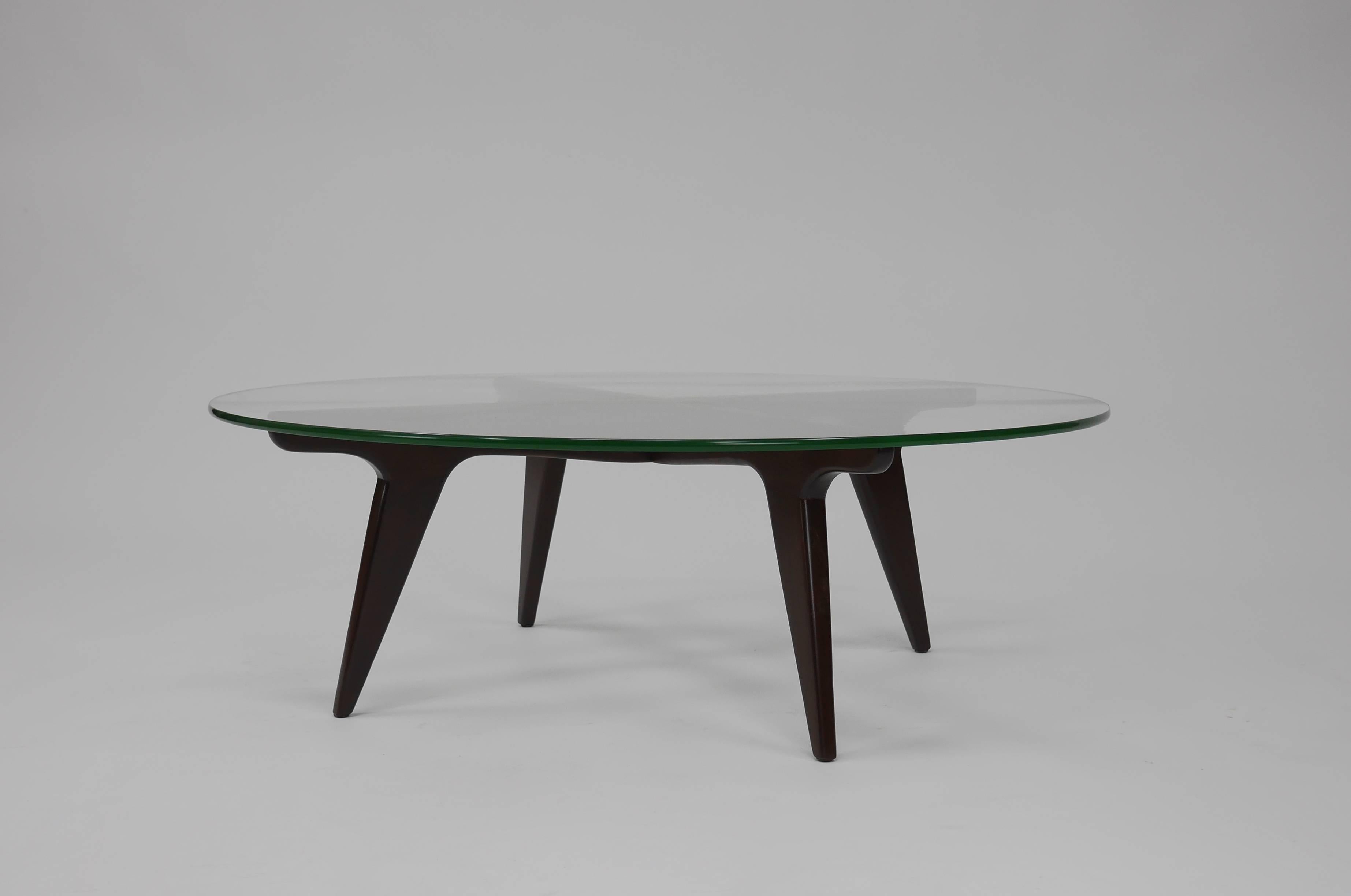 Coffee Table in the Manner of Gio Ponti In Good Condition For Sale In Hadley, MA