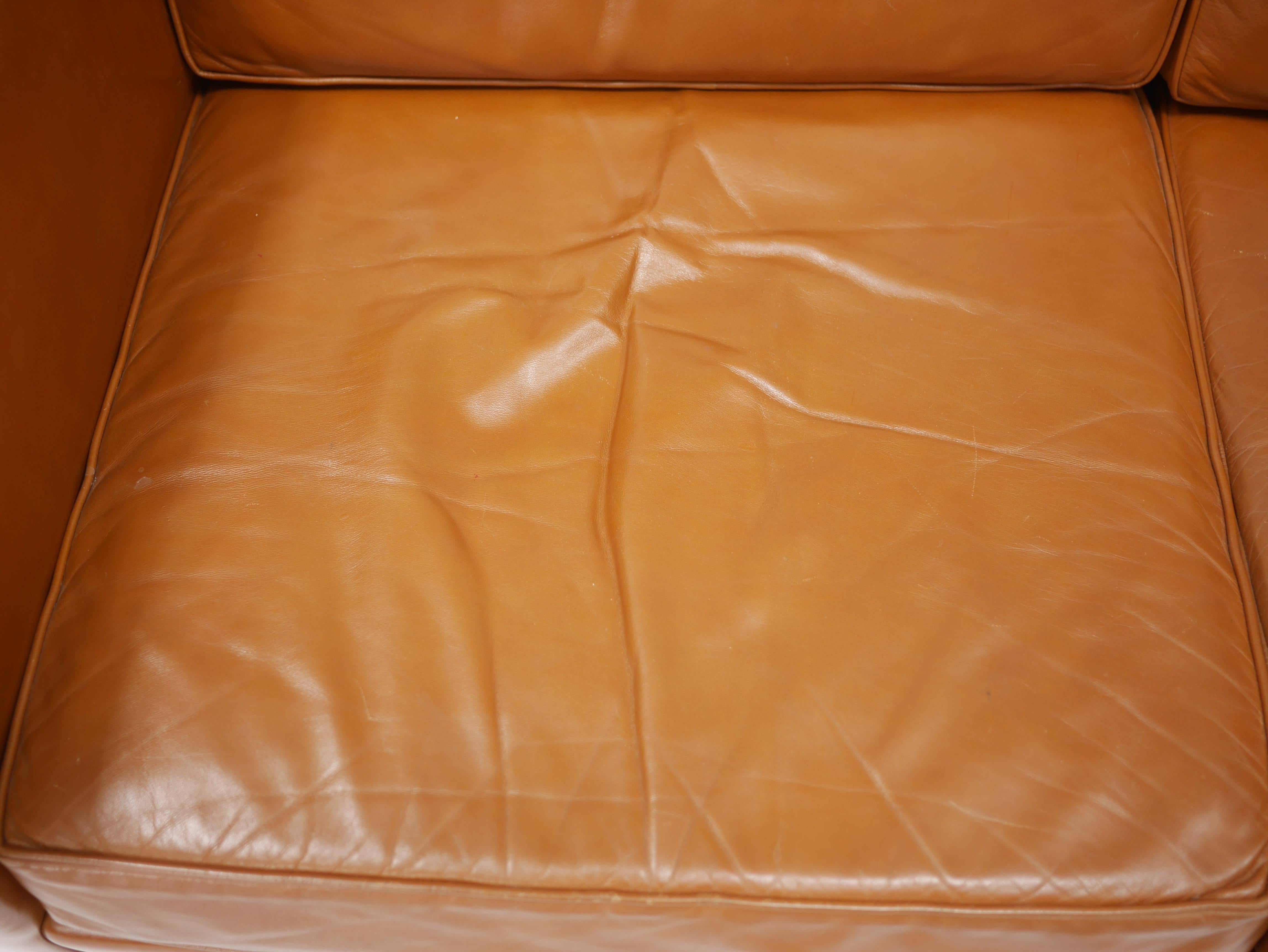 tuxedo leather sofa