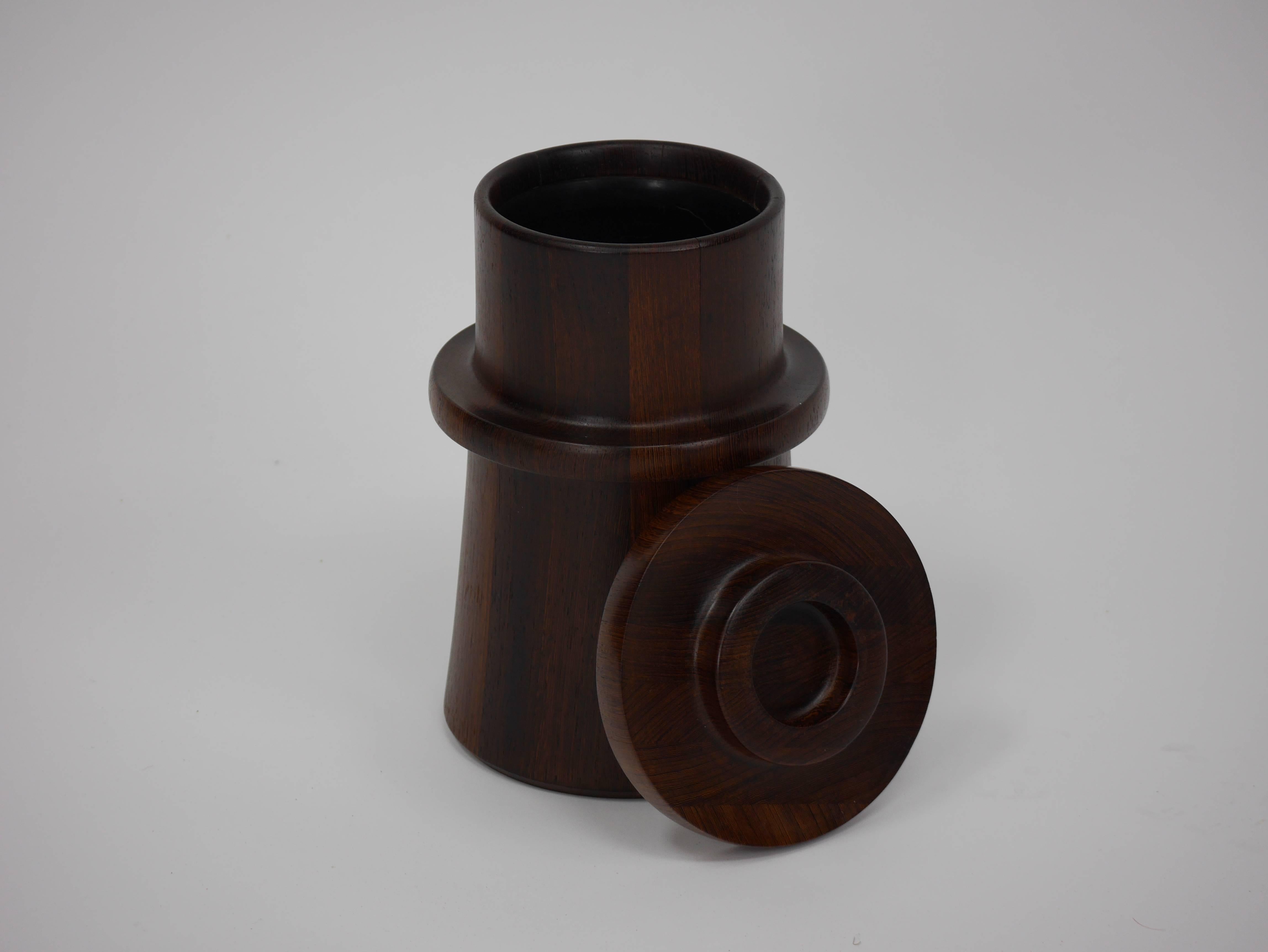 Dansk Rare Woods Ice Bucket in Wenge by Jens Quistgaard In Good Condition In Hadley, MA