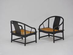 Pair of Baker Far East Collection Lounge Chairs