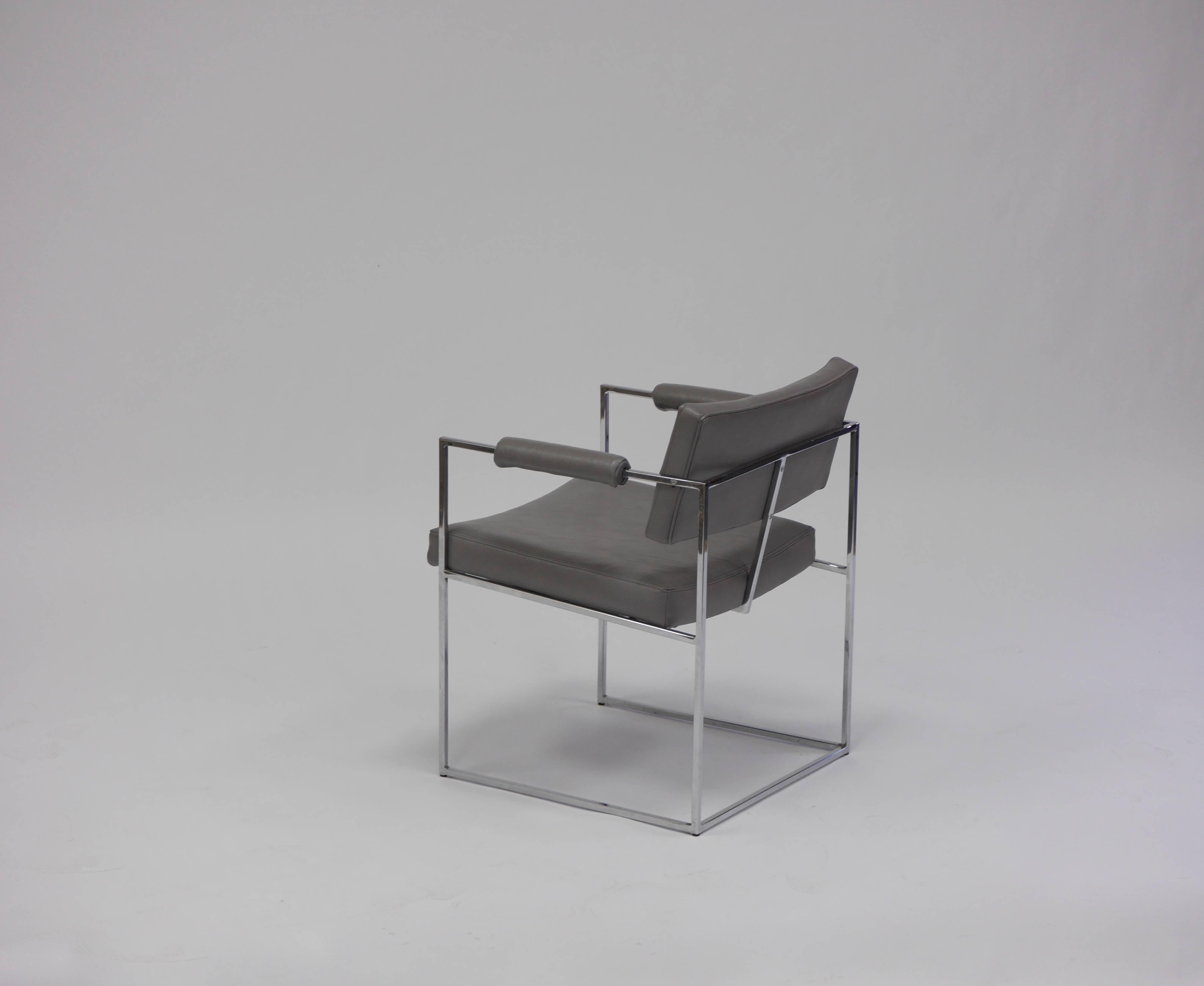 Twelve Thin Line Dining Chairs by Milo Baughman 1