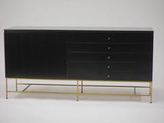 Credenza in Mahogany and Brass by Paul McCobb