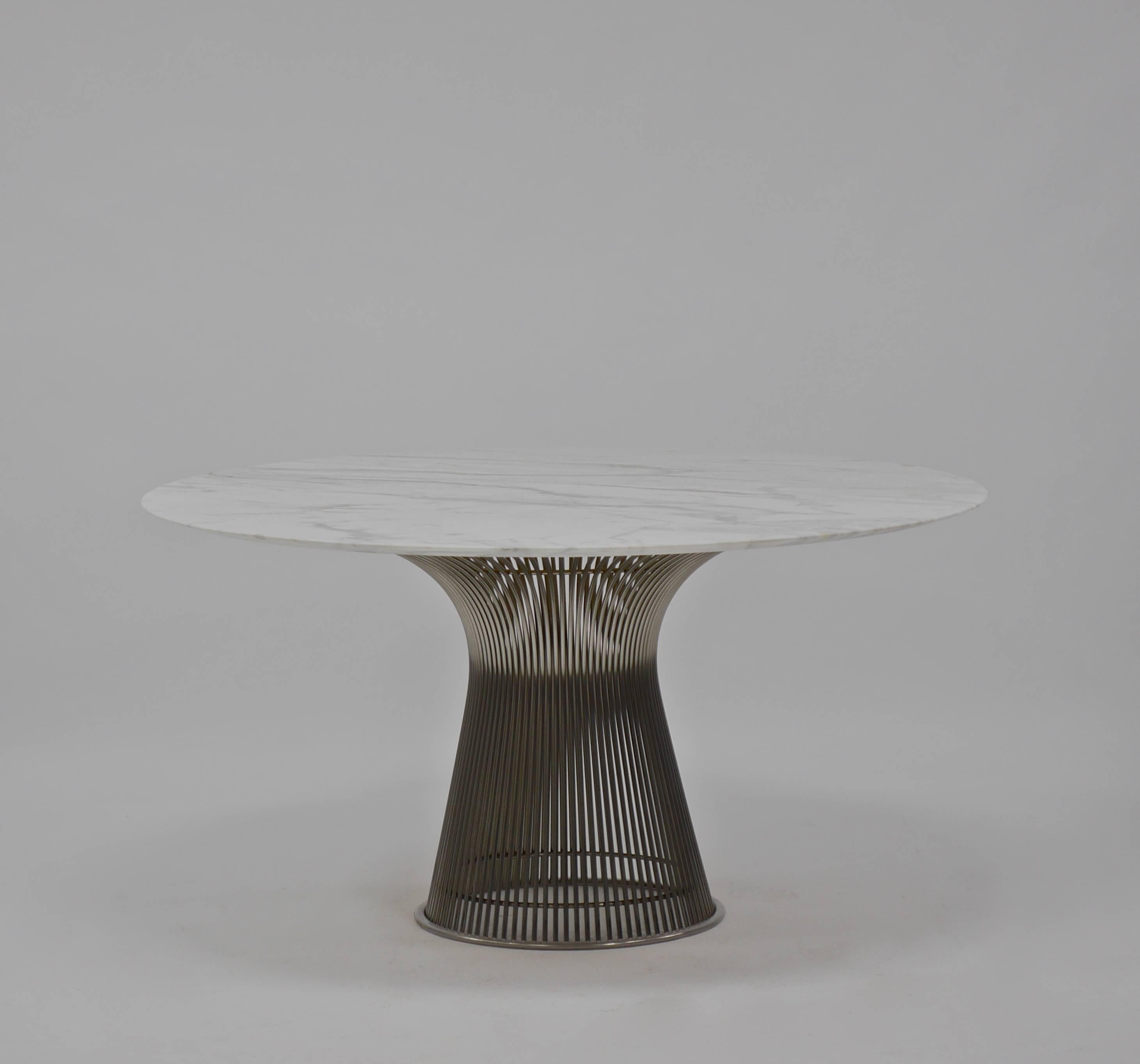  Marble Dining Table by Warren Platner for Knoll In Excellent Condition For Sale In Hadley, MA