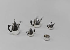 Mid-Century Sterling and Rosewood Tea Service by Bernice Goodspeed