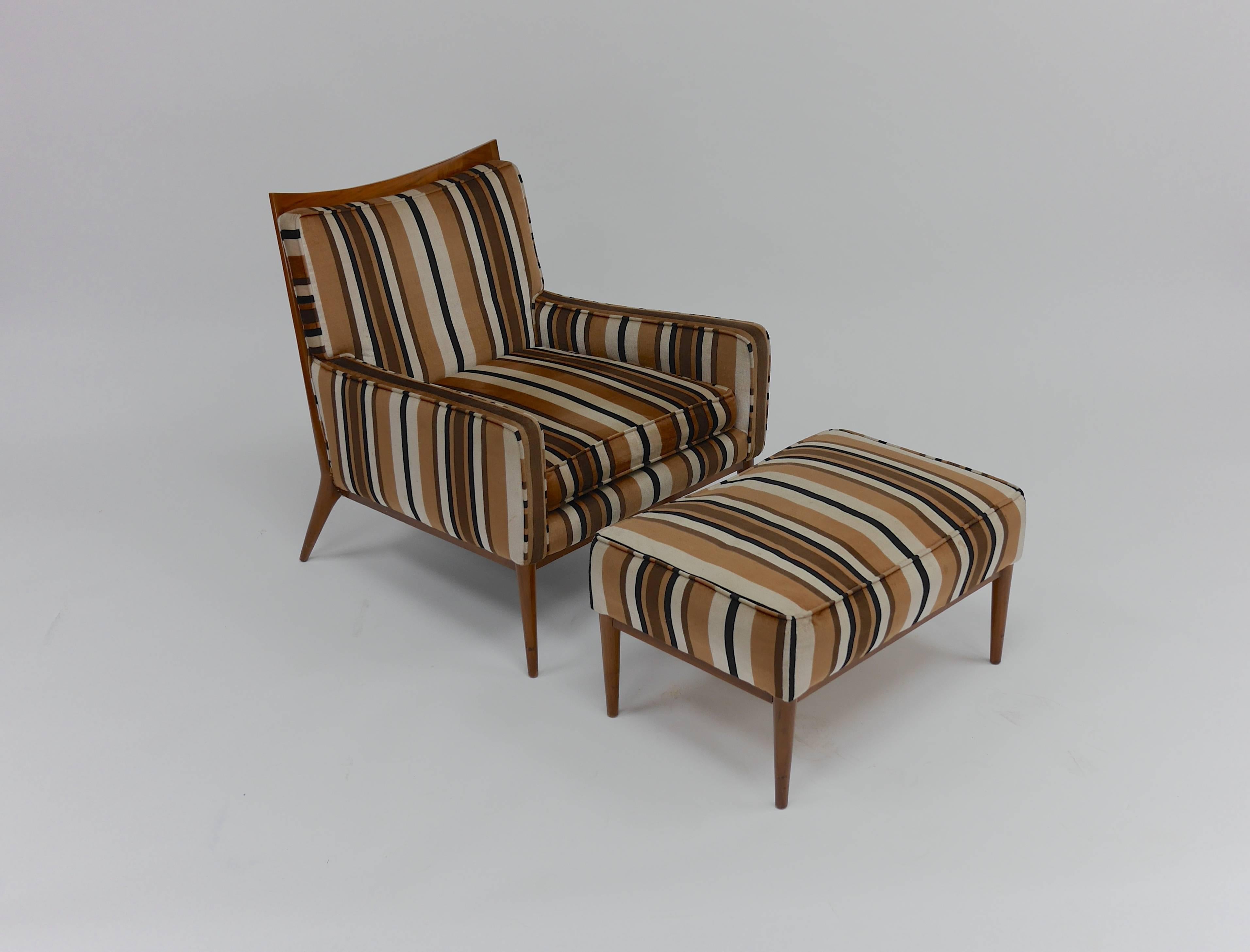 Mid-Century Modern Lounge Chair and Ottoman by Paul McCobb for Directional