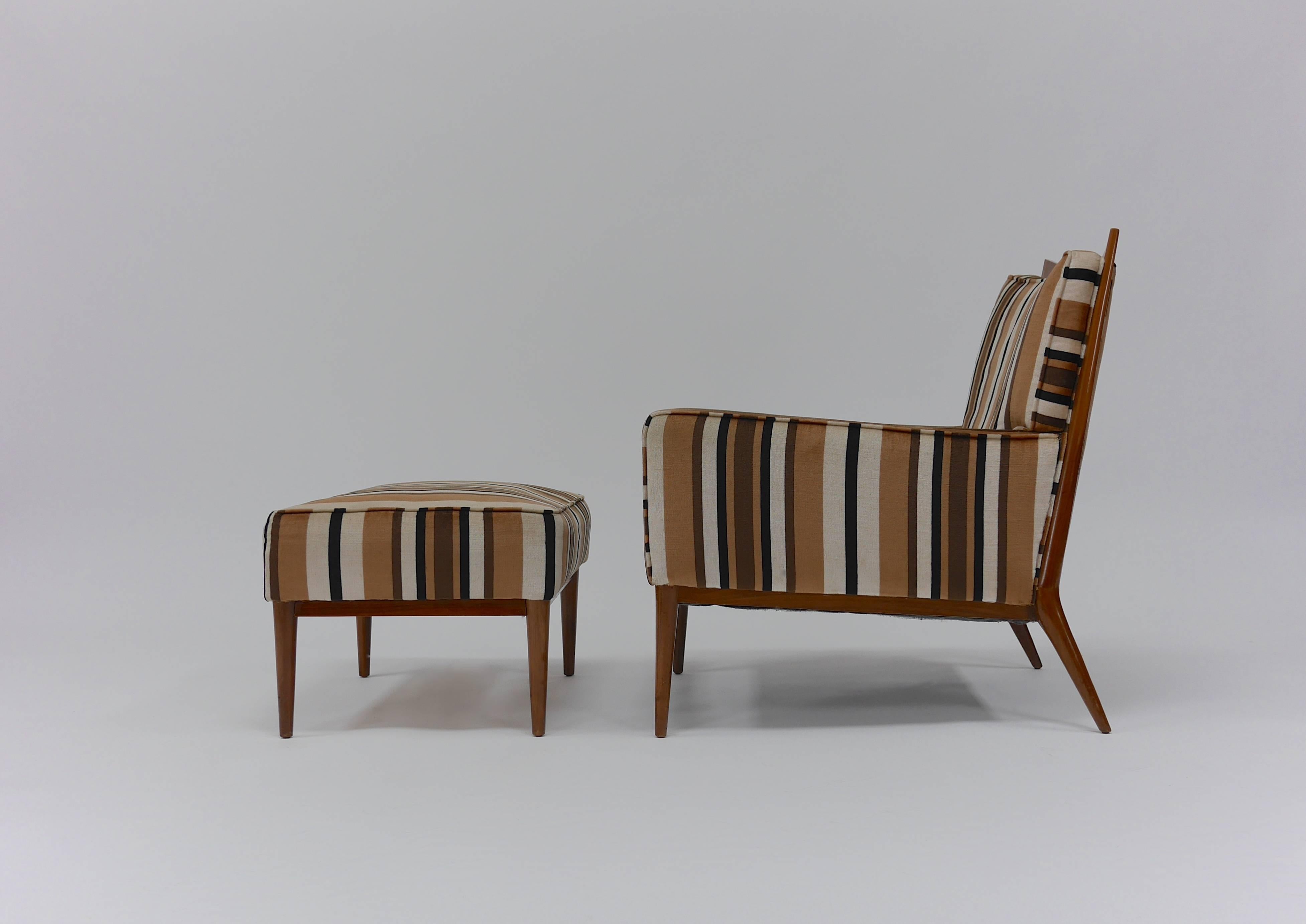 Lounge Chair and Ottoman by Paul McCobb for Directional In Good Condition In Hadley, MA