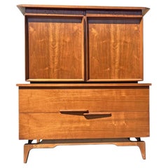 Mid Century Modern Vintage Tall Dresser High Boy Floating Design Parvin Style