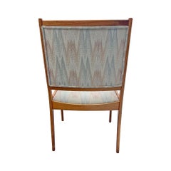 Vintage Danish Modern Teak Dining Chairs in Blaze Upholstery Set of 6