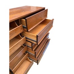 VTG Mid Century Modern Tall Wide High Boy Dresser Chest of Drawers Danish Style