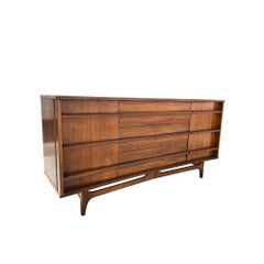 Vintage Mid Century Modern Concave Dresser or Credenza
