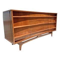 Vintage Mid Century Modern Concave Dresser or Credenza