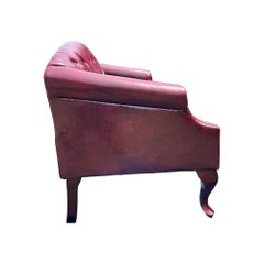 Vegan Tufted Chesterfield Style Sofa or Settee With Brass Rivets
