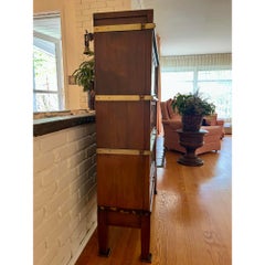 Antique Barrister Bookcase Sections Set With Metal Strap by Globe Wernicke