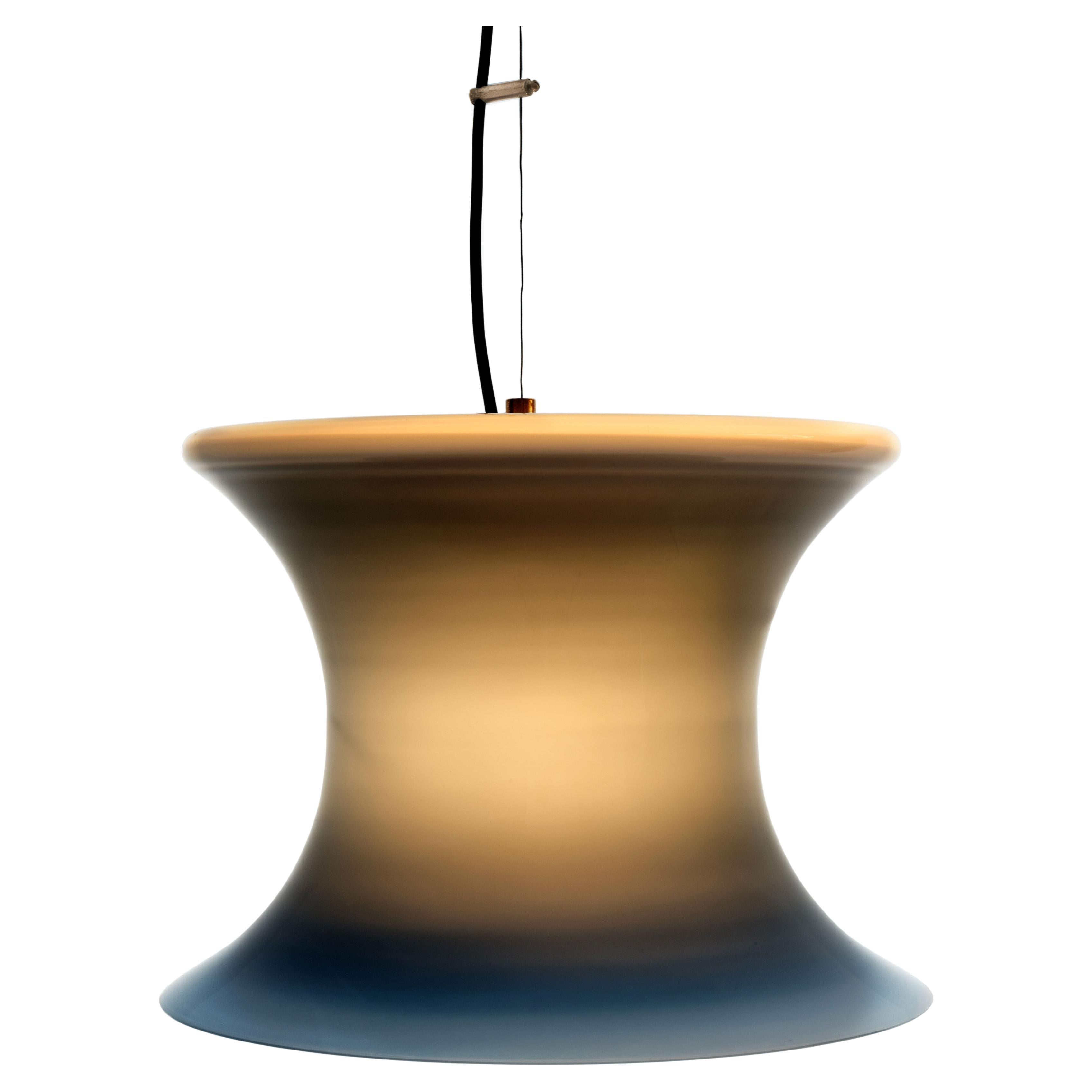 Opaline pendant lamp - Murano glass - Luciano Vistosi