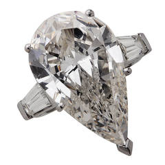 15.07 Carat GIA Cert Pear Shaped Diamond Ring