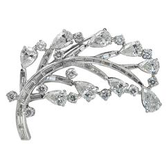 Diamond Platinum Brooch
