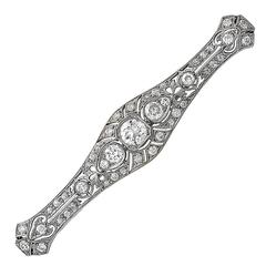 Diamond Platinum Brooch 11