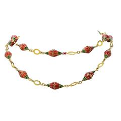 Enamel Gold Necklace