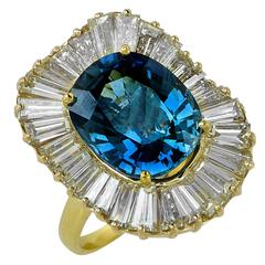 8.73 Carat Sapphire Diamond Gold Ring