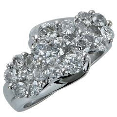 2.50 Carat Diamond Flower Cluster Ring