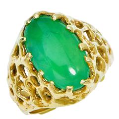 8 Carat Jade Gold Ring