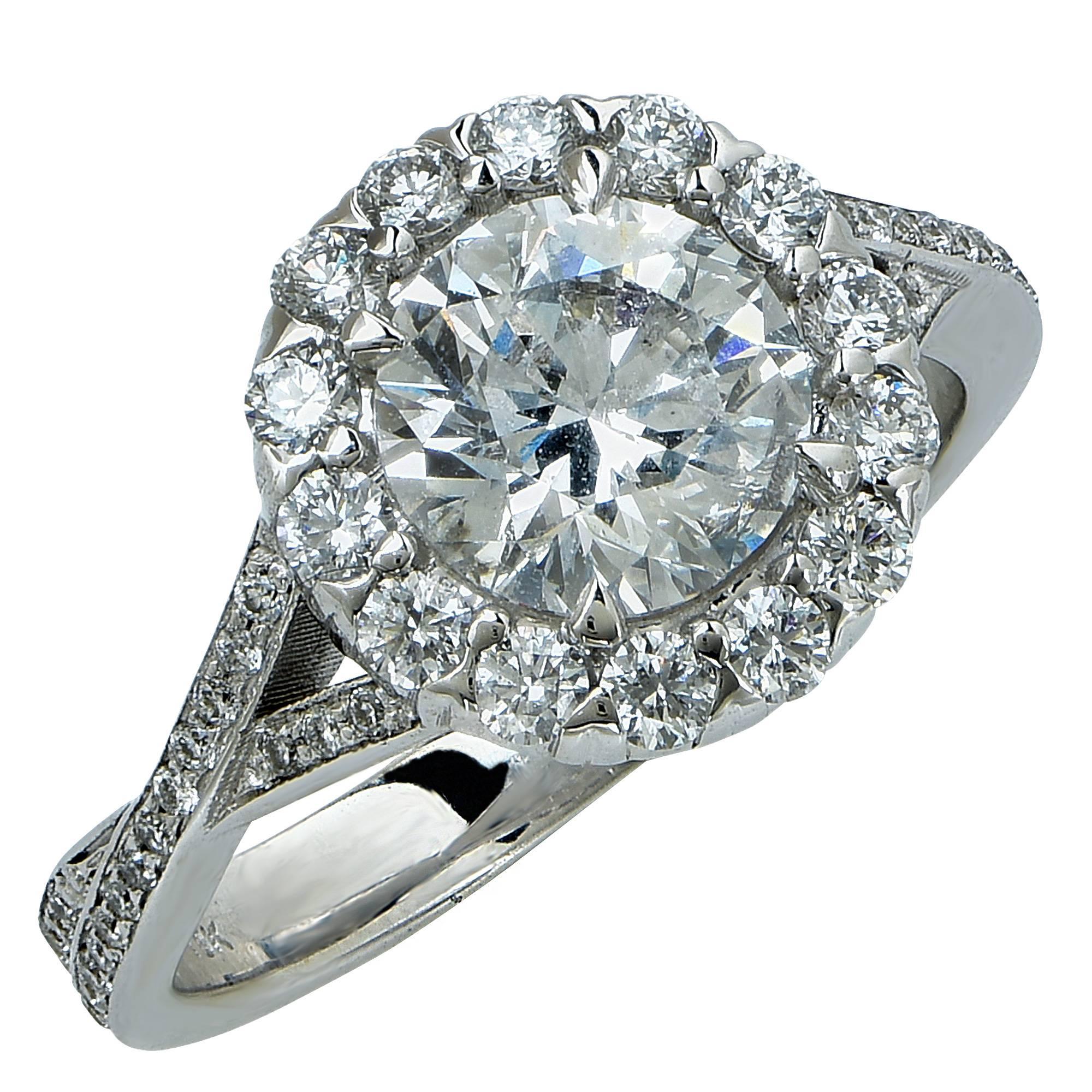 1.18 Carat GIA Diamond Gold Engagement Ring