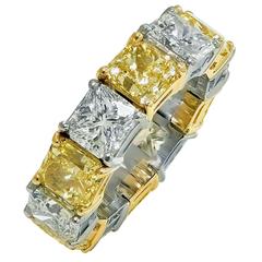13.67 Carats GIA Cert Diamonds Gold Platinum Eternity Band Ring