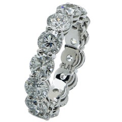 Vivid Diamonds GIA Certified 5.62 Carat Diamonds Platinum Wedding Band Ring