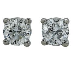 .78 Carats Diamonds Gold Stud Earrings 7