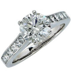 1.55 Carat GIA Certified Diamond Gold Engagement Ring