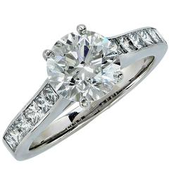 1.55 Carat GIA Cert Diamond Gold Engagement Ring 11