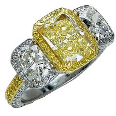 4.95 Carat Diamond Gold Platinum Engagement Ring