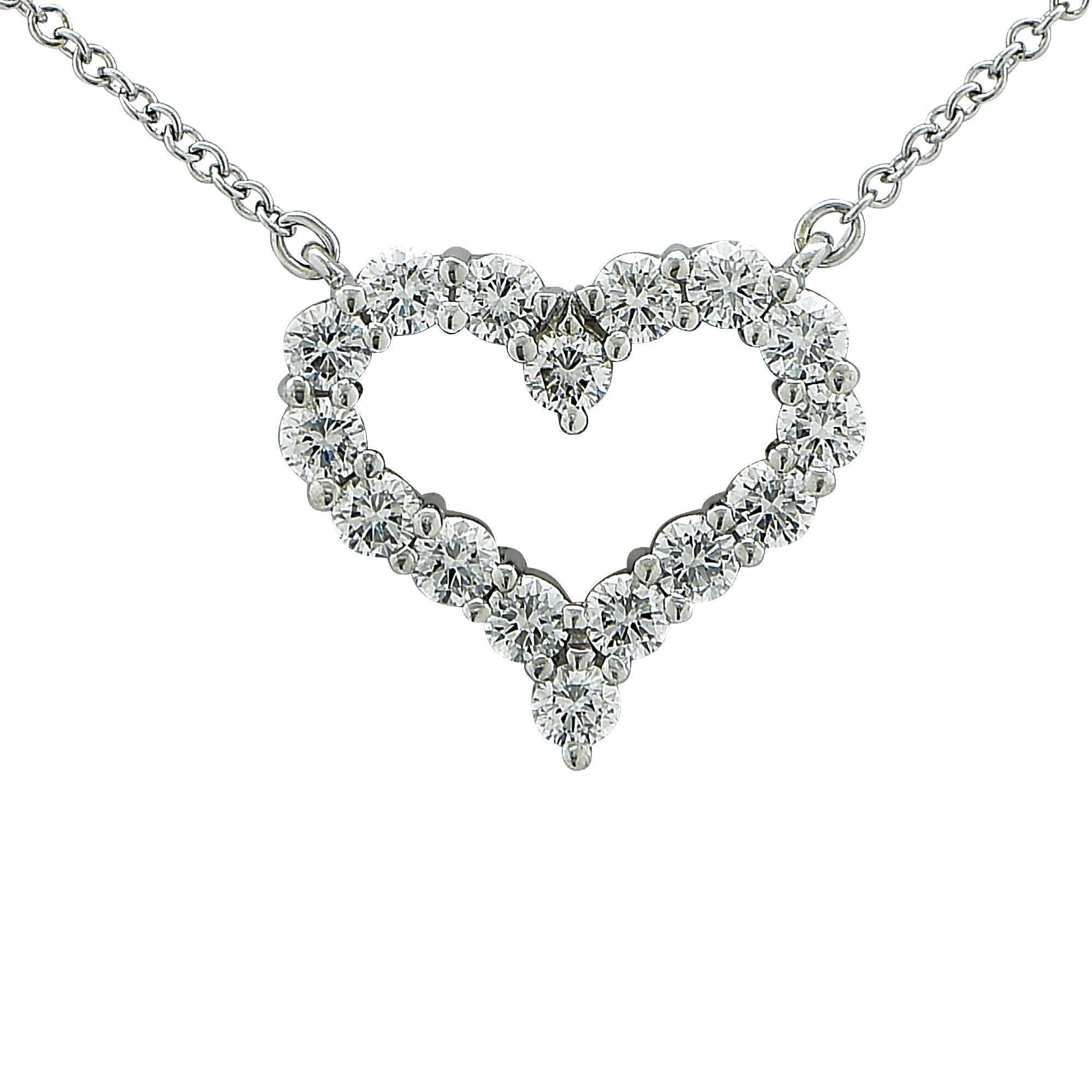 Tiffany & Co .80 Carat Diamond Platinum Necklace