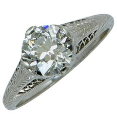 1.50 Carat Art Deco Diamond Engagement Ring