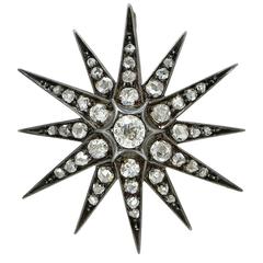 Antique Victorian Starburst Diamond Necklace