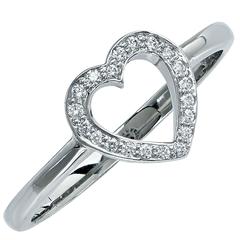 Tiffany & Co. Diamond Platinum Heart Ring