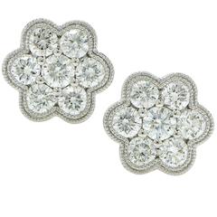 1 Carat Diamond Cluster Earrings 5