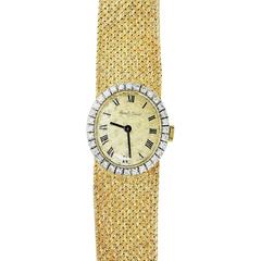 Bueche Girod Ladies Yellow and White Gold Diamond Wristwatch