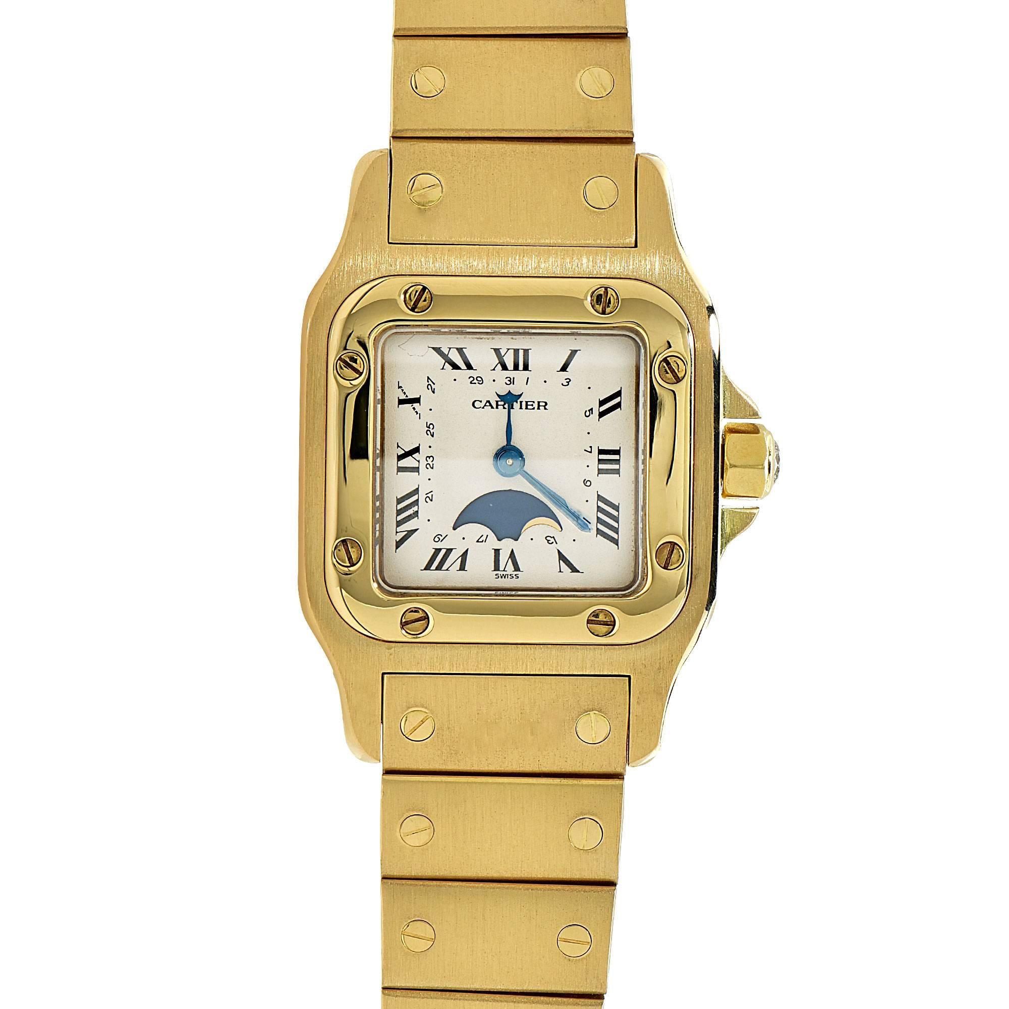 Cartier yellow gold Santos Wristwatch