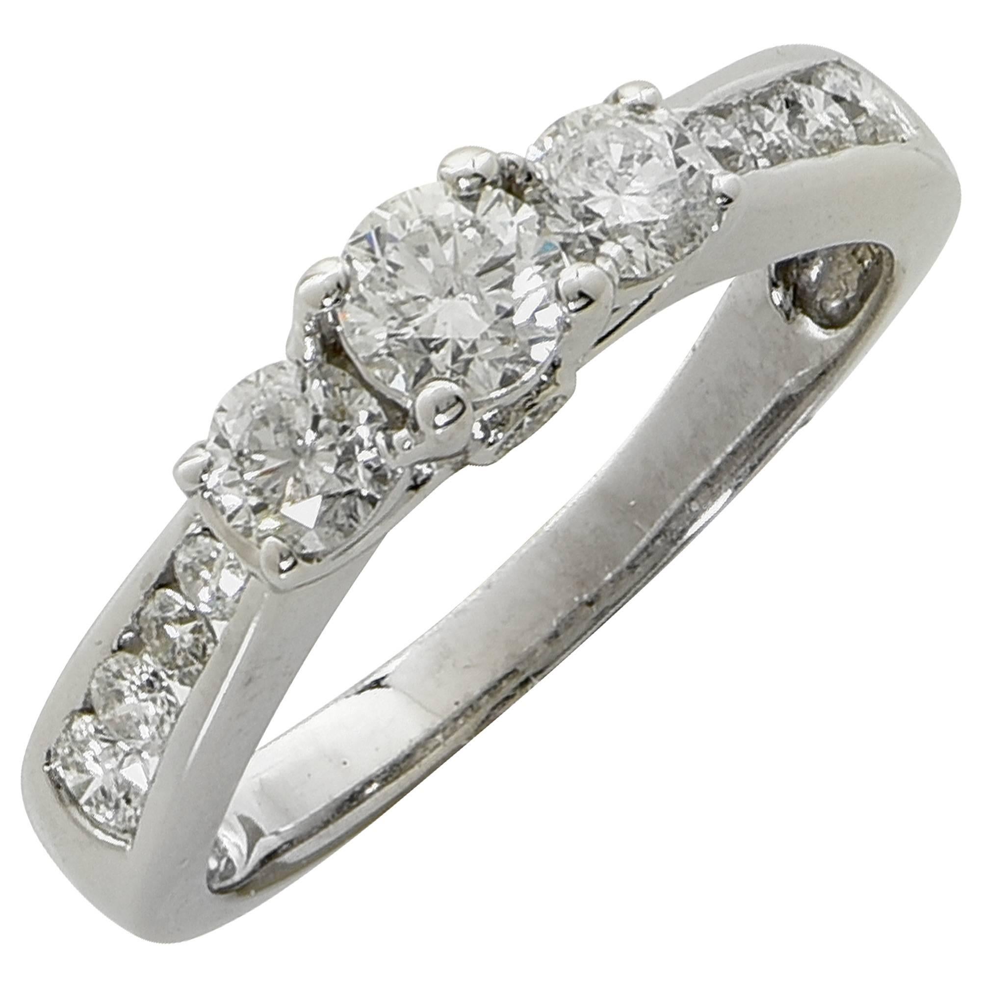 .96 Carat Total Weight Diamond Engagement Ring