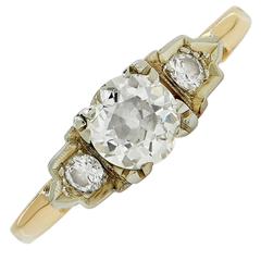 .75 Carat European Cut Diamond Engagement Ring 12