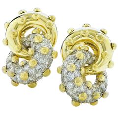 Unique Diamond Clip Earrings