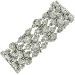 4.20 Carats Diamonds White Gold Bracelet 4