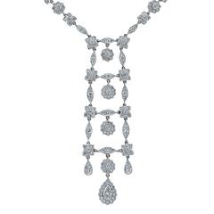 10 Carats Diamonds White Gold Necklace 8