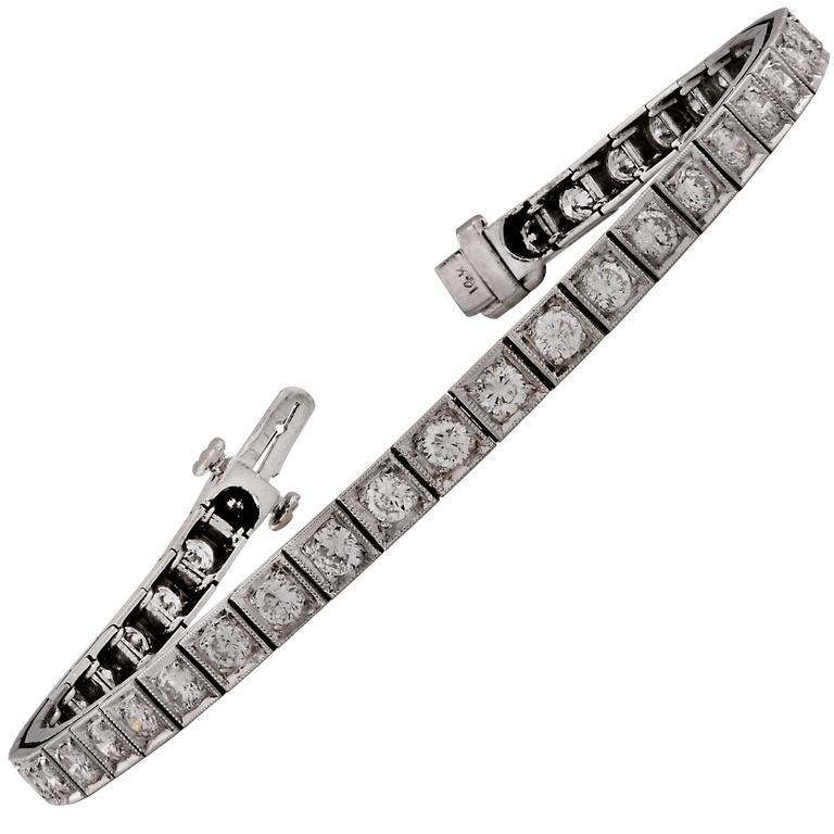 4 Carat Diamond Tennis Bracelet at